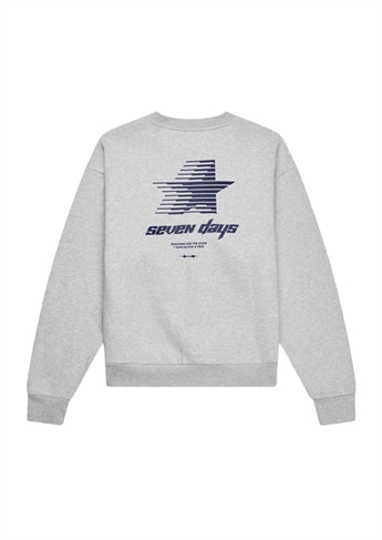 7 Days Active, Organic regular Crewneck, Heather Grey